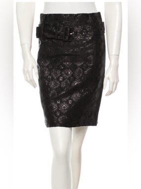 Prada Silk metallic floral brocade belted skirt-truly luxurious, soft & gorgeous